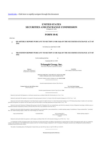 Thumbnail Triumph Group
 10-K Annual Report 