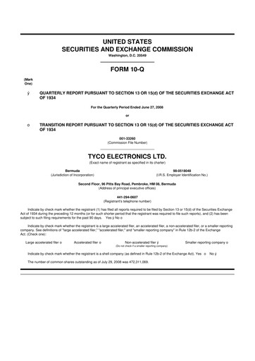 Thumbnail TE Connectivity
 10-Q Quarterly Report FY 