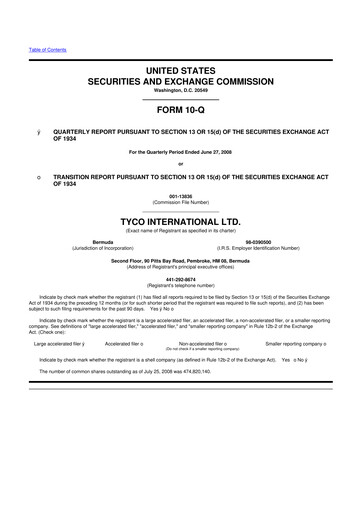 Thumbnail Johnson Controls
 10-Q Quarterly Report FY 