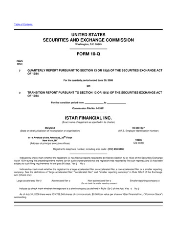 Thumbnail Safehold
 10-Q Quarterly Report FY 