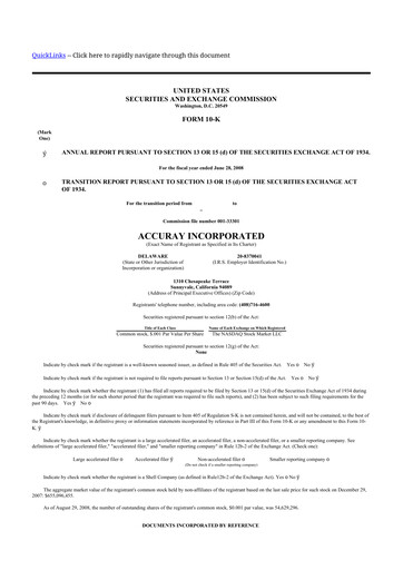 Thumbnail Accuray 10-K Annual Report 