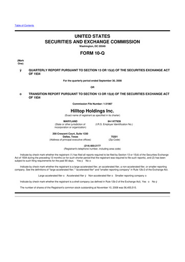 Thumbnail Hilltop Holdings 10-Q Quarterly Report FY 