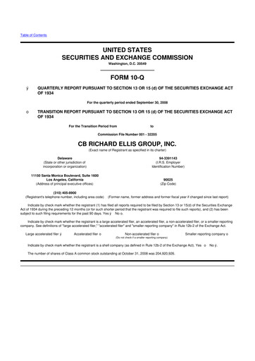 Thumbnail CBRE Group
 10-Q Quarterly Report FY 