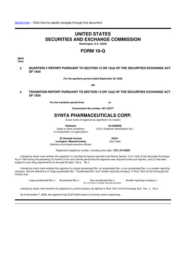 Thumbnail Madrigal Pharmaceuticals
 10-Q Quarterly Report FY 