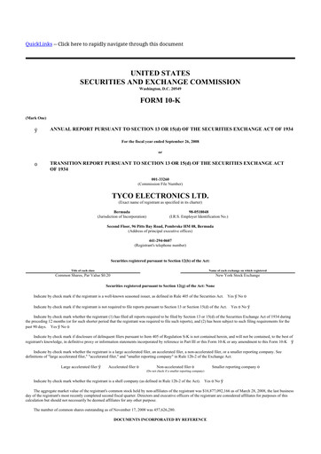 Thumbnail TE Connectivity
 10-K Annual Report 