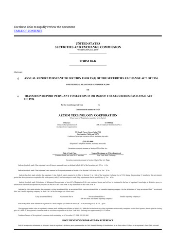 Thumbnail AECOM 10-K Annual Report 