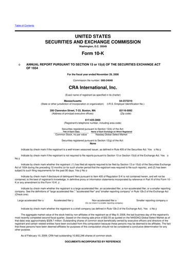 Thumbnail CRA International
 10-K Annual Report 