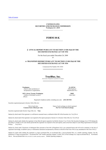 Thumbnail TrueBlue 10-K Annual Report 