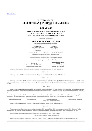 Thumbnail Macerich 10-K Annual Report 