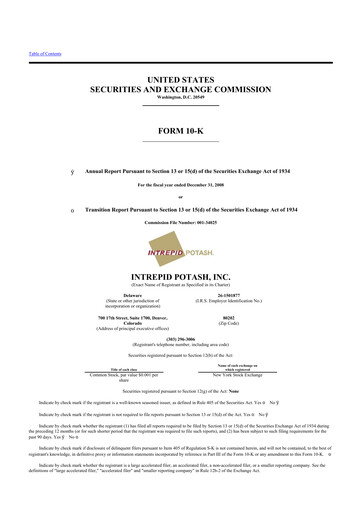 Vorschaubild Intrepid Potash
 10-K Jahresbericht 