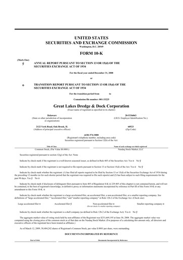 Thumbnail Great Lakes Dredge & Dock Corp. 10-K Annual Report 