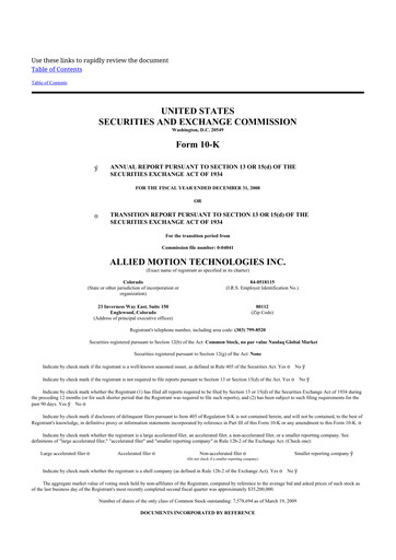 Thumbnail Allient 10-K Annual Report 