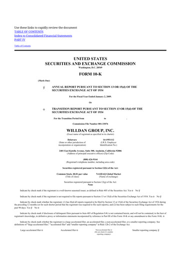 Thumbnail Willdan Group
 10-K Annual Report 