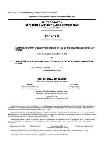 Thumbnail Match Group 10-Q Quarterly Report FY 