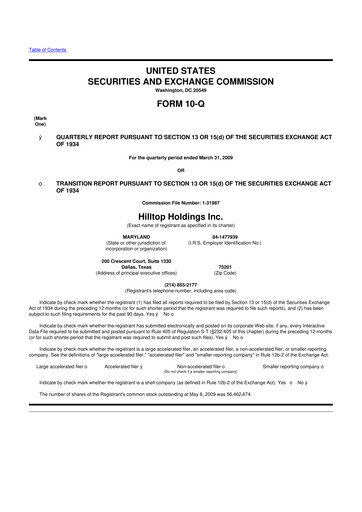 Thumbnail Hilltop Holdings 10-Q Quarterly Report FY 