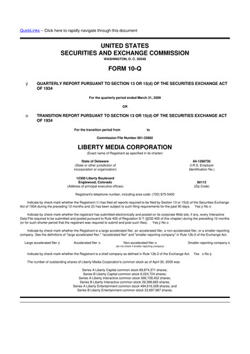 Thumbnail QVC Group 10-Q Quarterly Report FY 