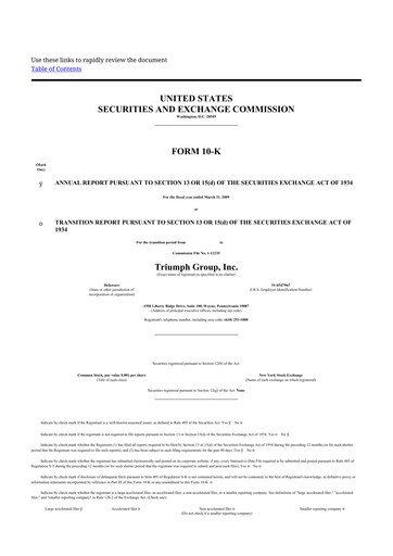 Thumbnail Triumph Group
 10-K Annual Report 