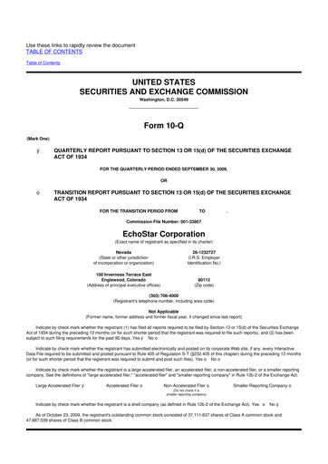 Vorschaubild EchoStar 10-Q Quartalsbericht  
