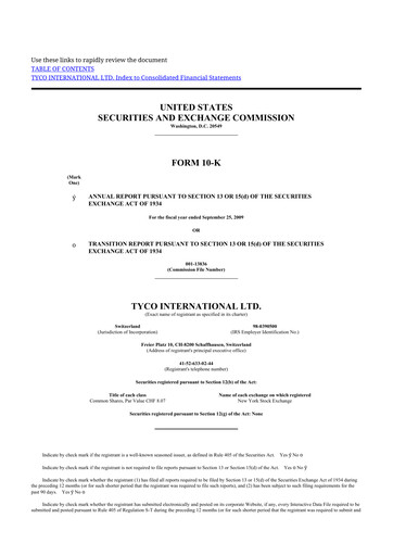 Thumbnail Johnson Controls
 10-K Annual Report 