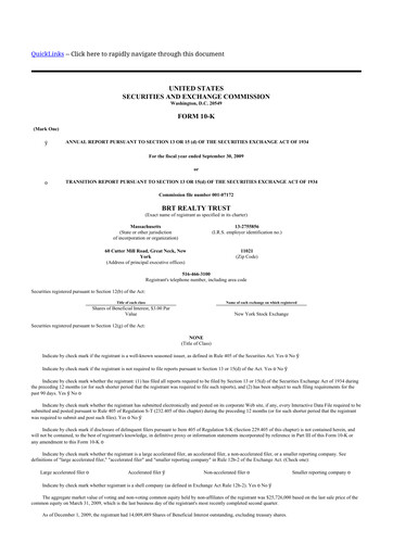 Thumbnail BRT Apartments 10-K Annual Report 