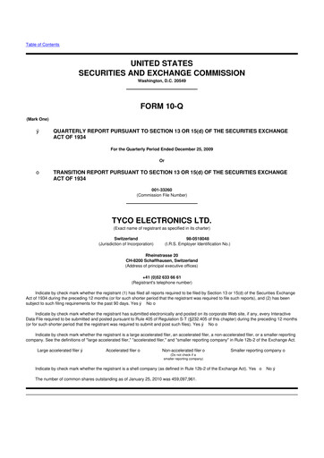 Thumbnail TE Connectivity
 10-Q Quarterly Report FY 