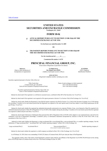 Thumbnail Principal Financial Group 10-K Annual Report 