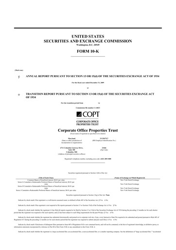 Thumbnail COPT Defense Properties 10-K Annual Report 