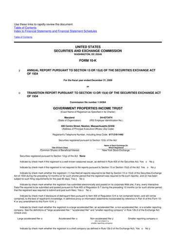 Thumbnail Office Properties Income Trust 10-K Annual Report 