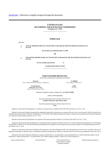 Thumbnail Veeco
 10-K Annual Report 