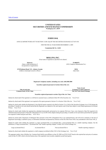 Thumbnail Rollins 10-K Annual Report 