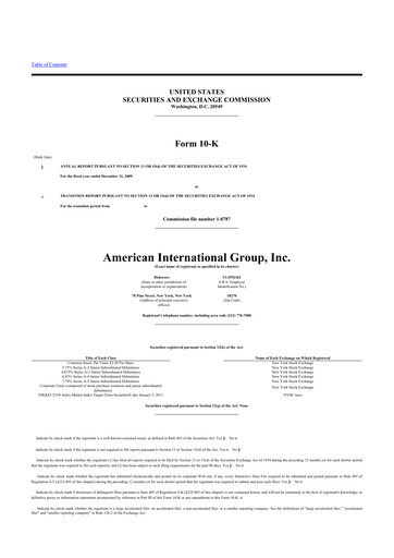 Thumbnail American International Group 10-K Annual Report 