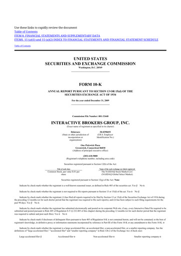 Thumbnail Interactive Brokers
 10-K Annual Report 