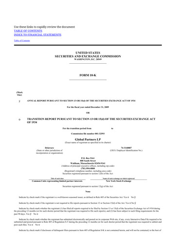 Thumbnail Global Partners LP 10-K Annual Report 