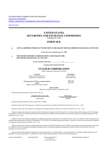 Thumbnail McEwen Mining 10-K Annual Report 