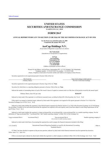 Thumbnail AerCap 20-F Annual Report 