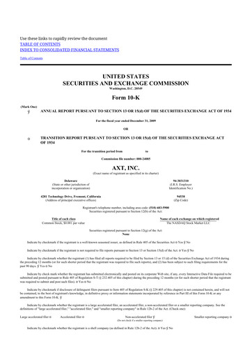 Thumbnail AXT Inc
 10-K Annual Report 