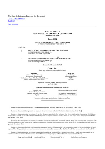 Thumbnail Copart
 10-K Annual Report 