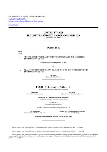 Thumbnail Johnson Controls
 10-K Annual Report 2010