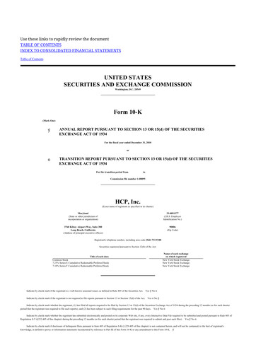 Thumbnail Healthpeak Properties
 10-K Annual Report 2010