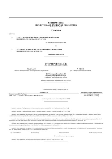 Thumbnail LTC Properties 10-K Annual Report 