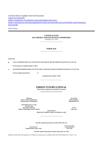 Thumbnail Edison International
 10-K Annual Report 2010