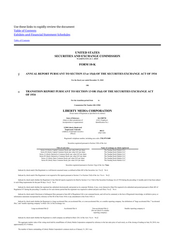 Miniature QVC Group 10-K Rapport annuel 2010