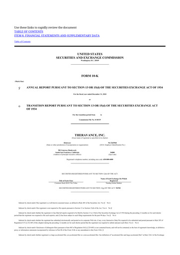 Thumbnail Innoviva 10-K Annual Report 