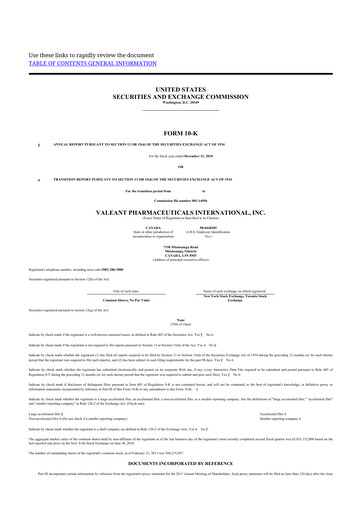 Vorschaubild Bausch Health
 10-K Jahresbericht 2010