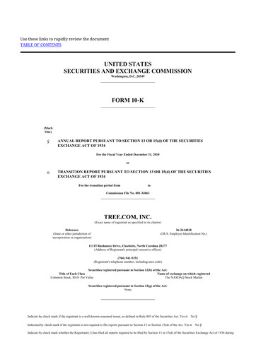 Thumbnail LendingTree 10-K Annual Report 