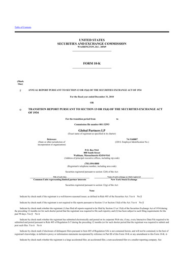 Thumbnail Global Partners LP 10-K Annual Report 