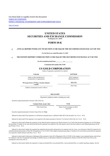 Thumbnail McEwen Mining 10-K Annual Report 