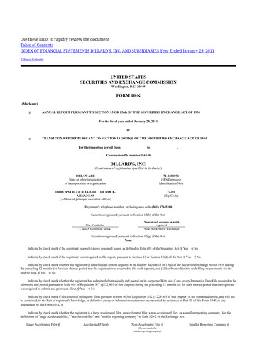 Thumbnail Dillard's
 10-K Annual Report 2010