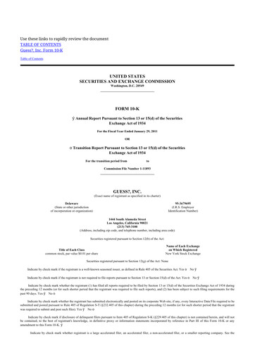 Thumbnail Guess 10-K Annual Report 2011