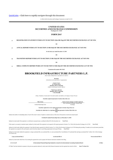 Vorschaubild Brookfield Infrastructure Partners
 20-F Jahresbericht 